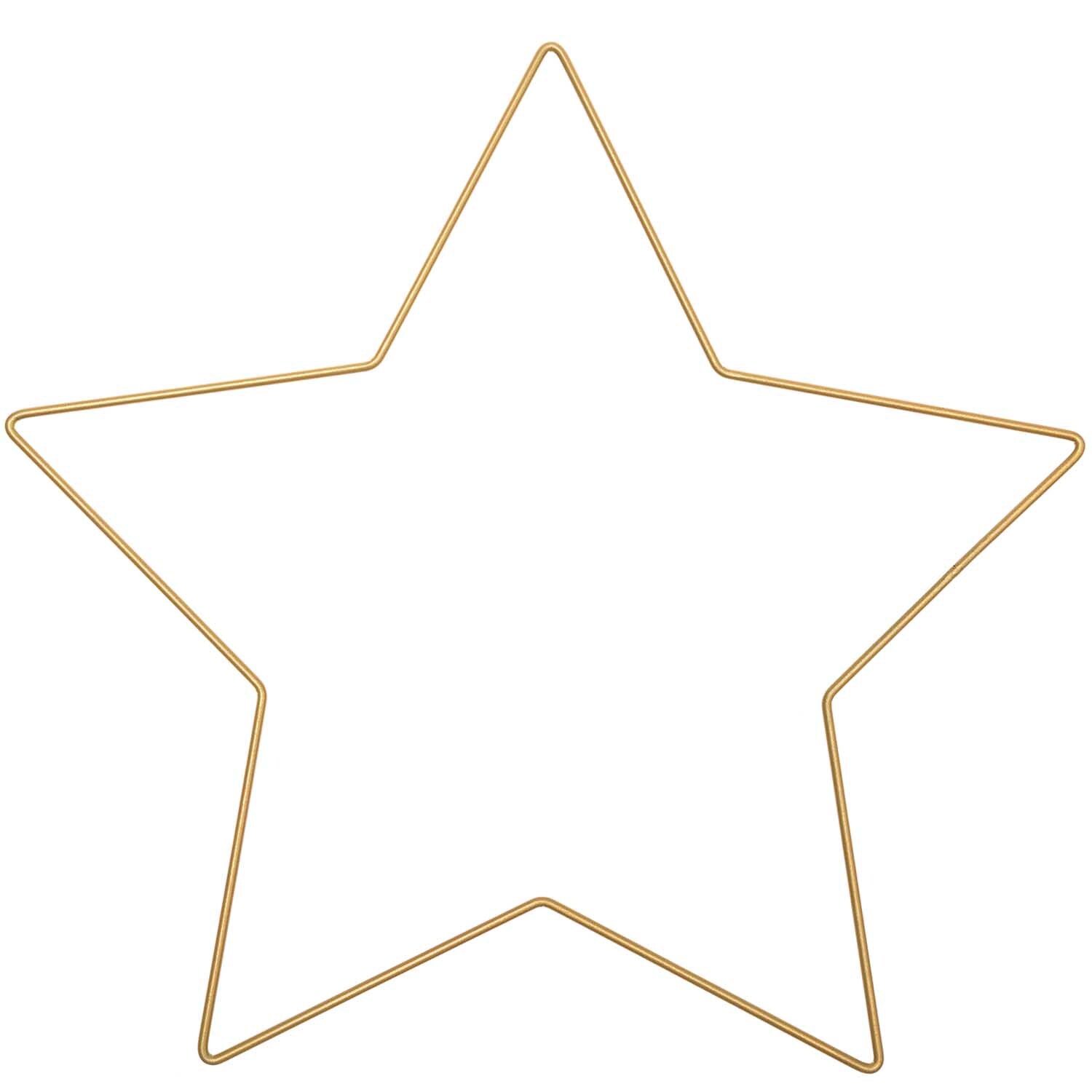 Metallring Stern gold Größe 30x28cm von Rico Design Metallring Stern gold von Rico Design: Ein dekorativer, goldener Stern aus Metall in minimalistischer Form. Ideal für kreative Dekorationen.