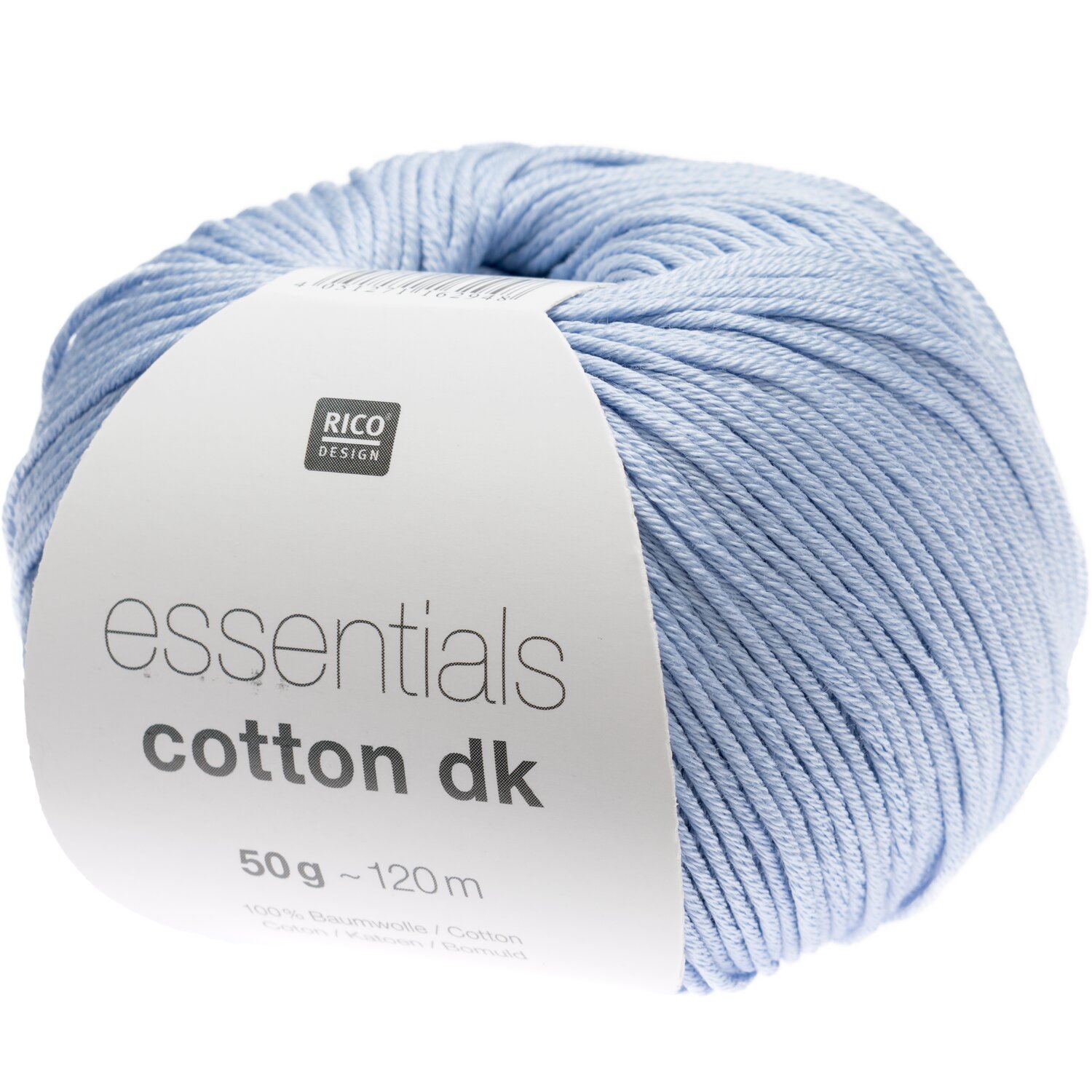 Essentials Cotton dk 50g 120m Farbe Blassblau von Rico Design