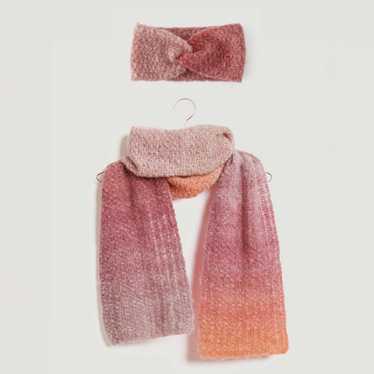 Strickanleitung Stirnband und Schal aus Fashion Alpaca Superfine Heavens Big Cloud von idee. Creativmarkt 