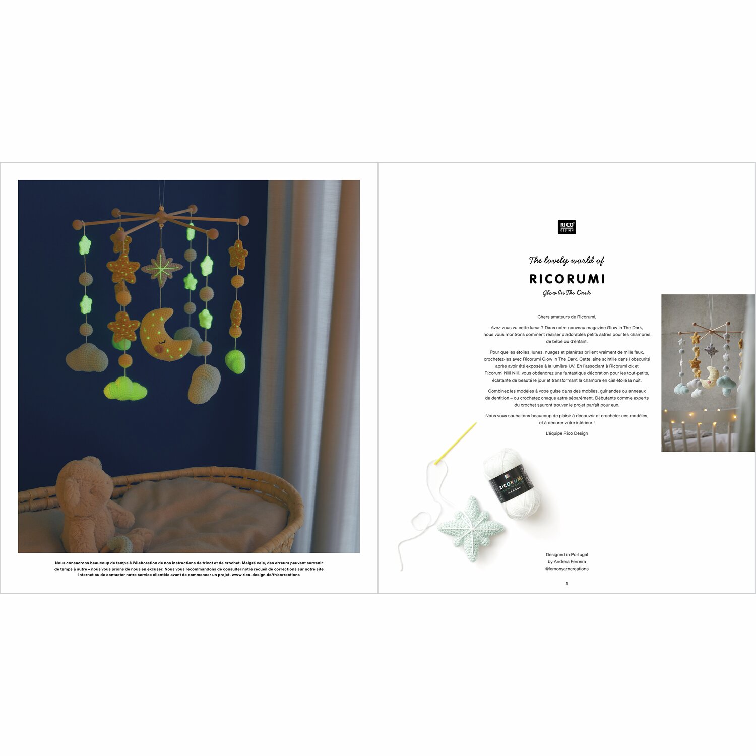 Ricorumi Glow In The Dark Sprachauswahl französisch von Rico Design