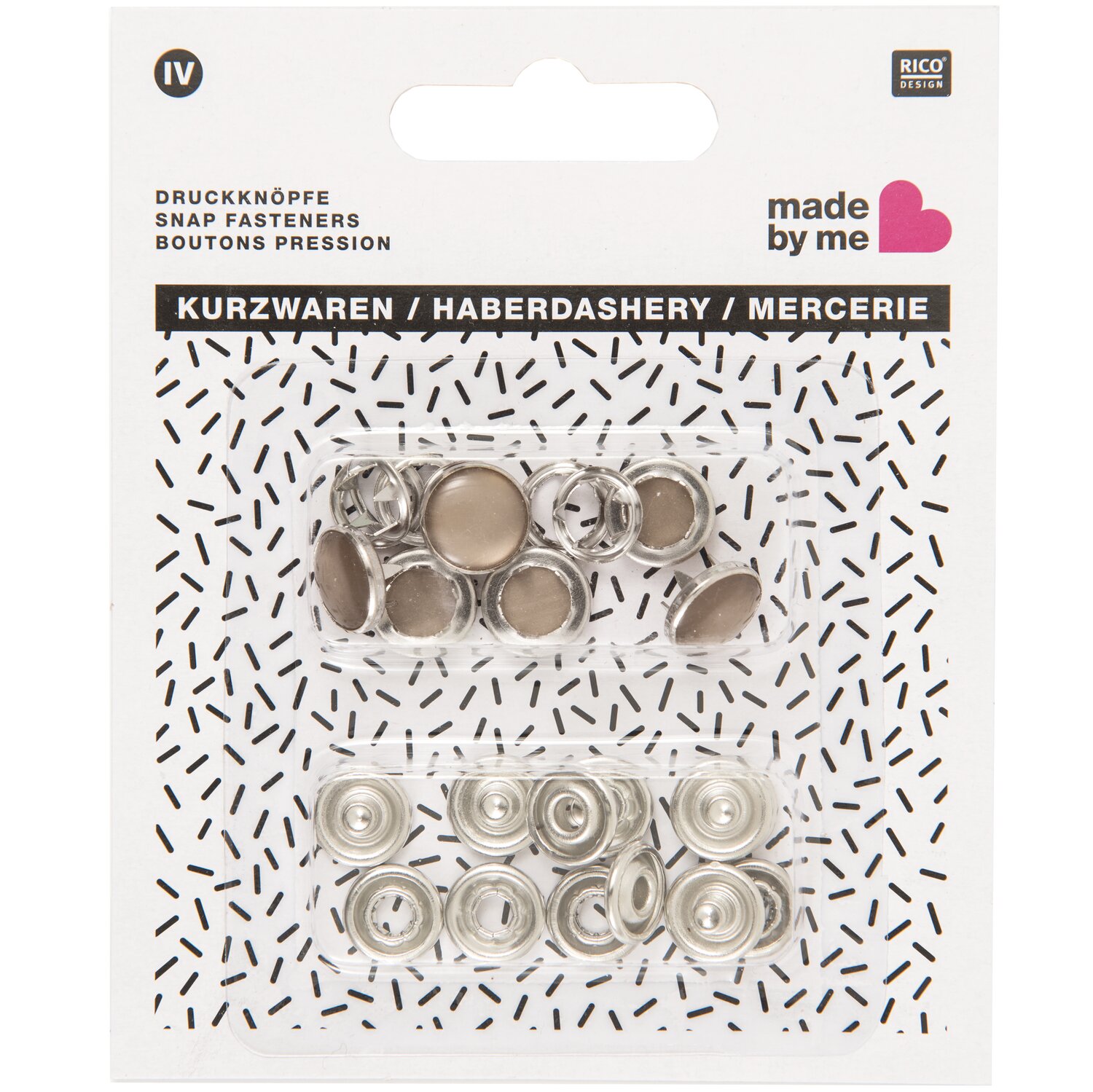 Druckknopf Perlmutt 12mm 6 Stück von Rico Design