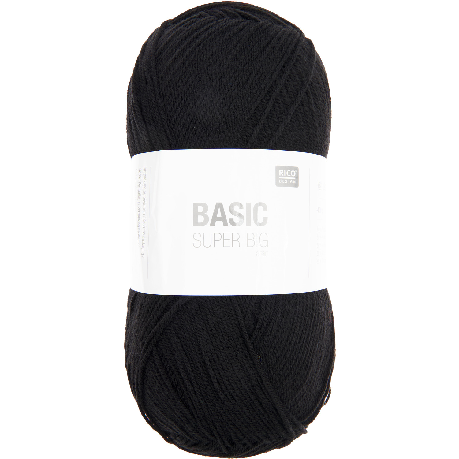 Rico Design Basic Super Big aran Schwarz
