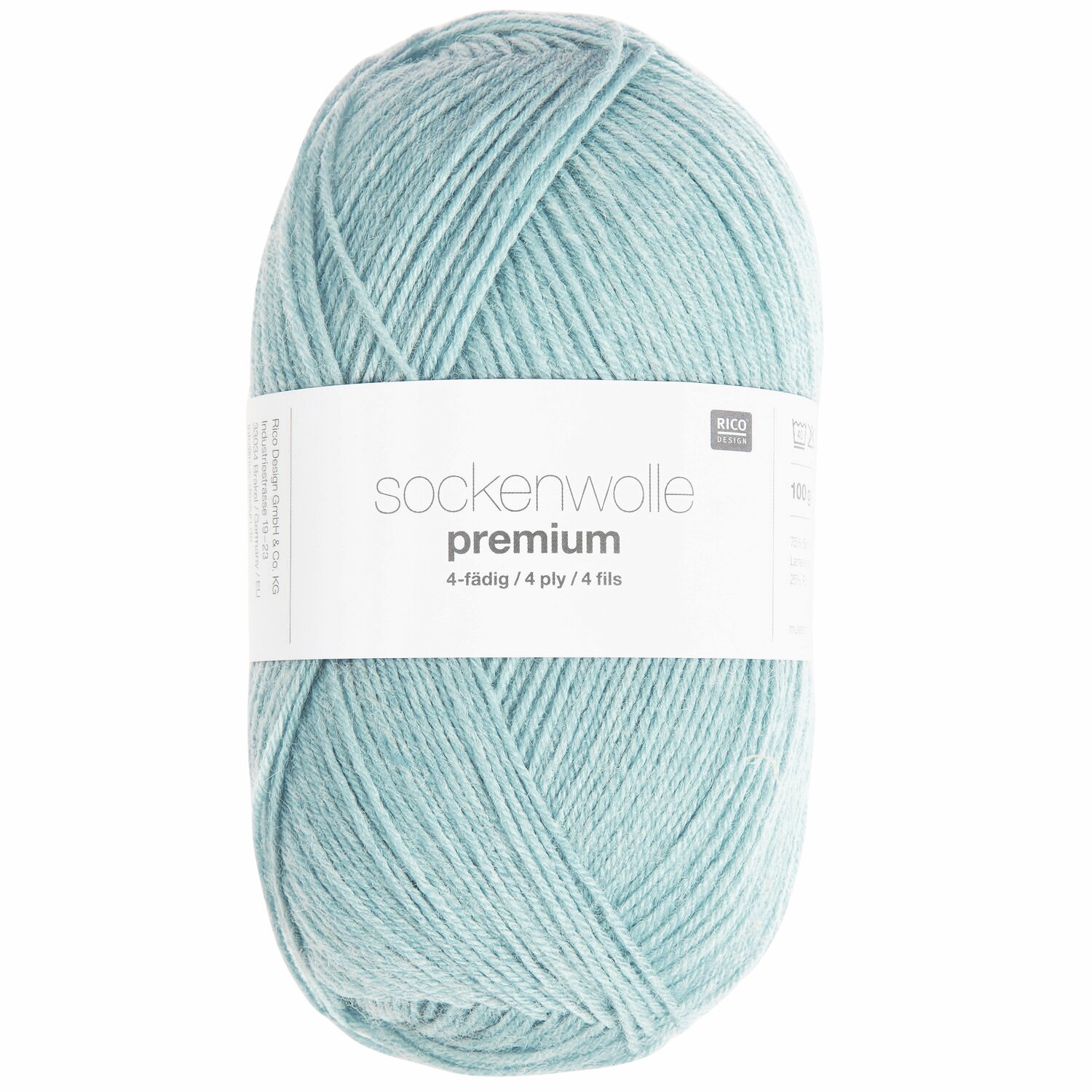 Rico Design Sockenwolle Premium 4-fädig Hellblau