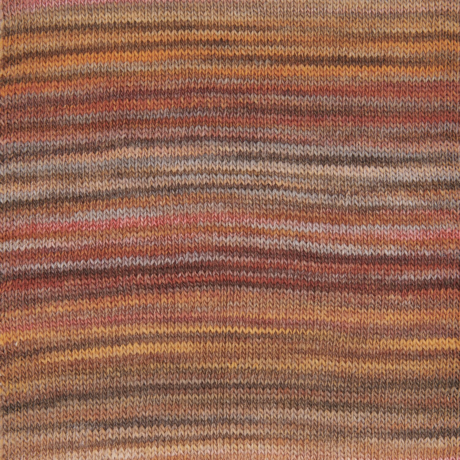 Creative Melange aran Wonderball, gestricktes Garnmuster in warmen Herbsttönen, 200g 640m.