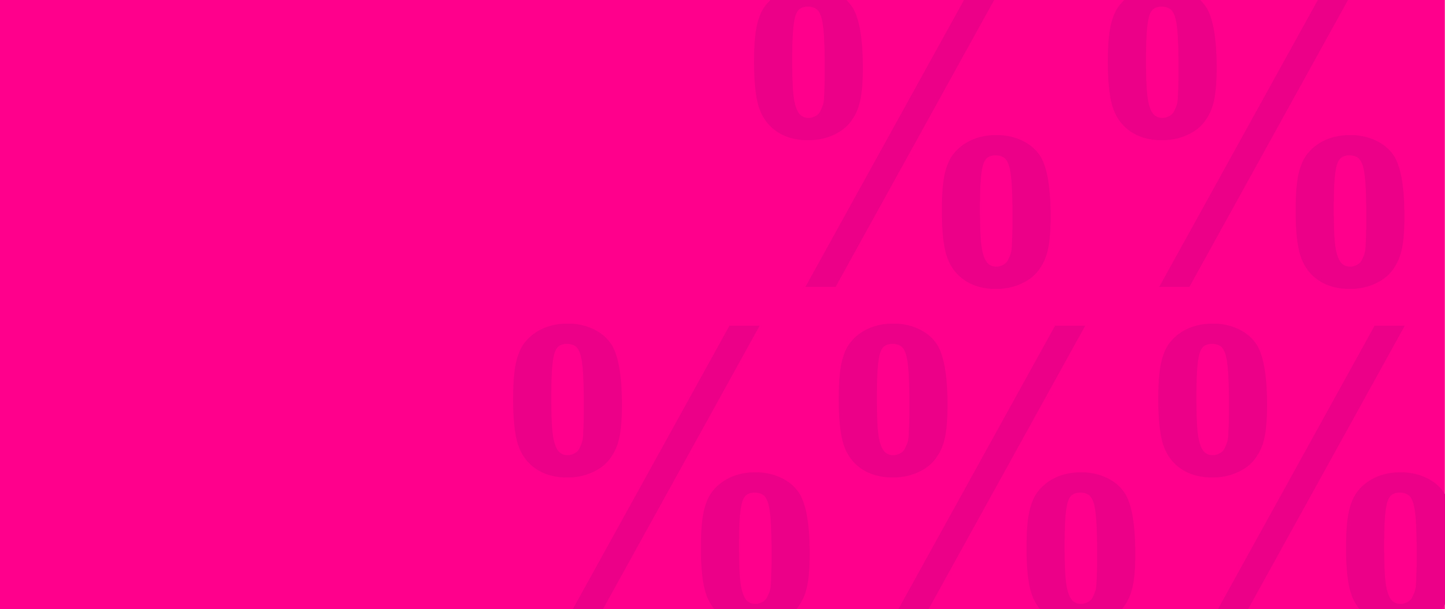 Prozentzeichen auf pinkem Hintergrund