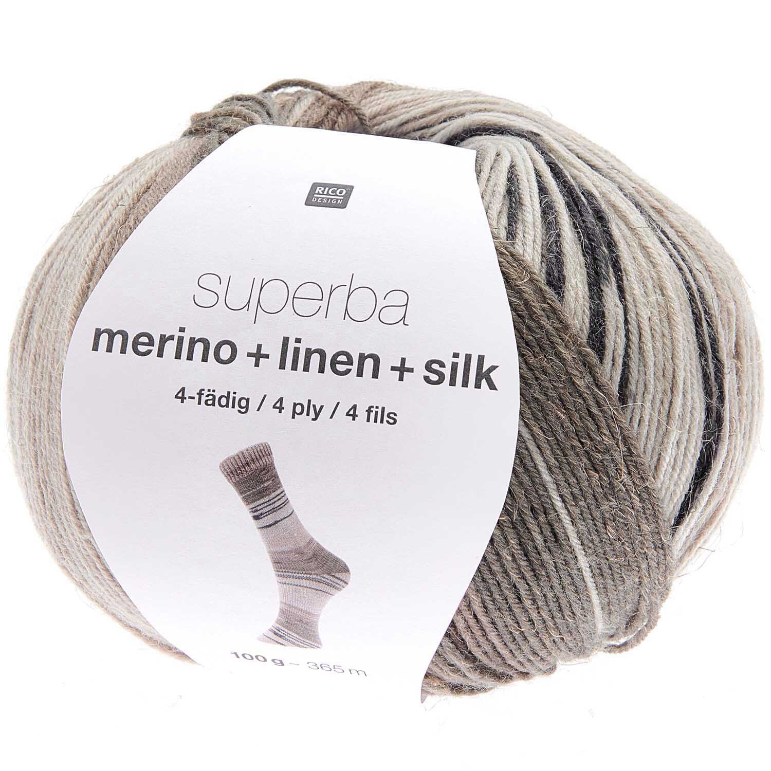 Superba Merino + Linen + Silk 4fädig