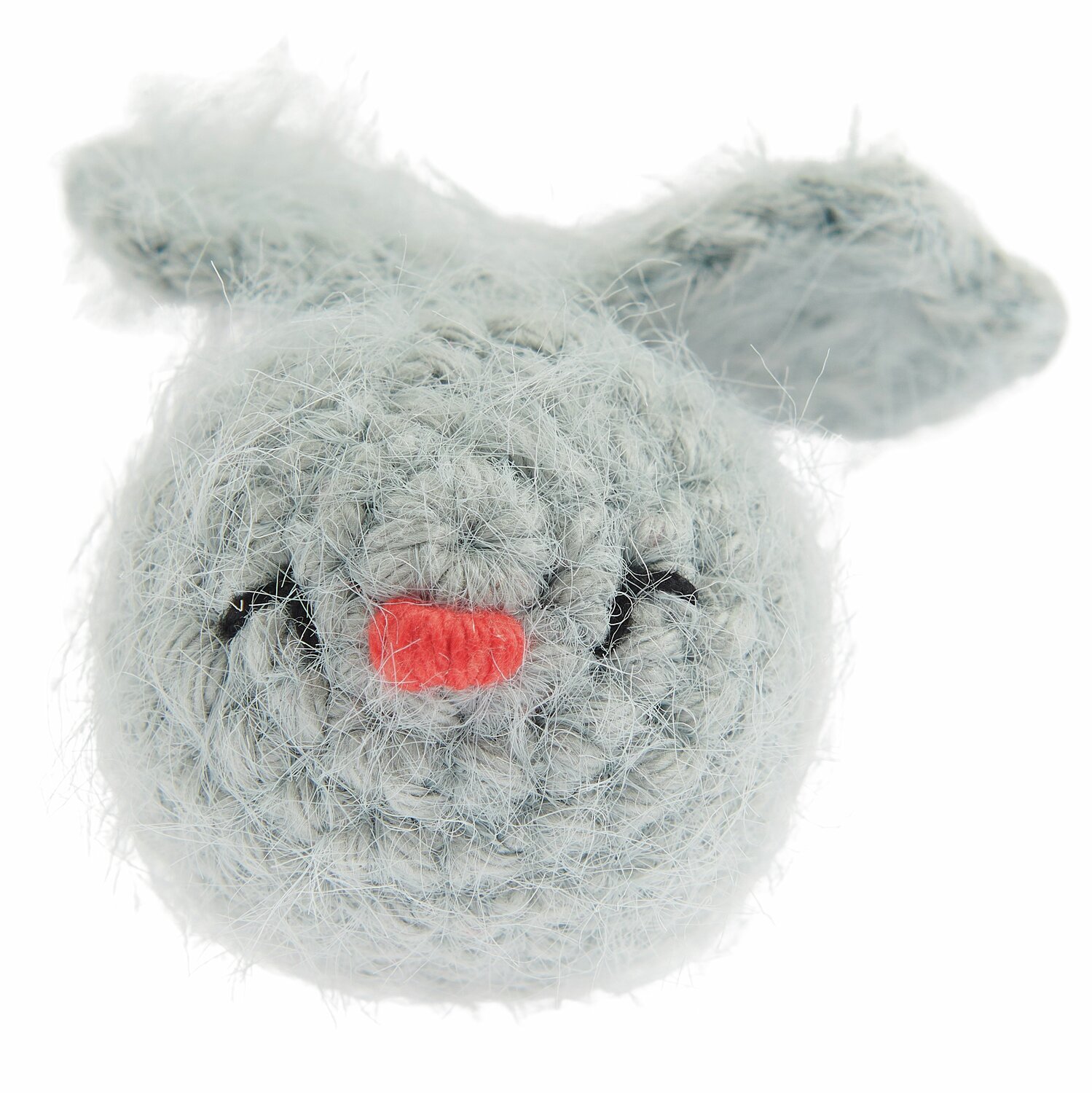 Ricorumi Häkelset Schlüsselanhänger - Chingu Sky: Flauschiger, hellblauer Hase mit rosa Nase, ideal für kreative DIY-Projekte.