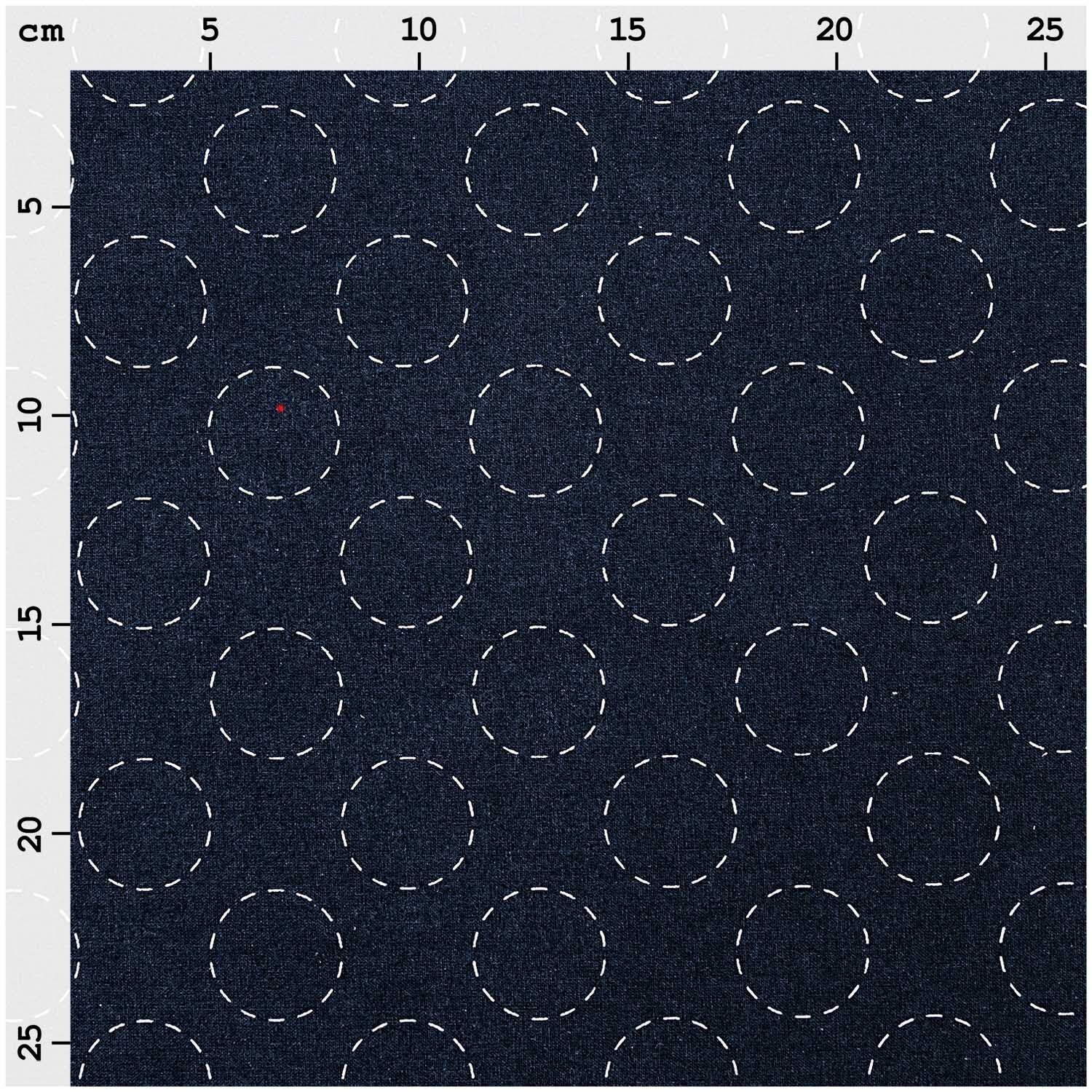 Druckstoff Jardin Japonais Kreise dunkelblau-creme 50x140cm Druckstoff Jardin Japonais Kreise dunkelblau-creme 50x140cm