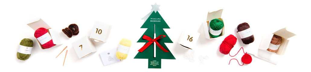 Boxen und Wollknäuel aus Ricorumi Adventskalender