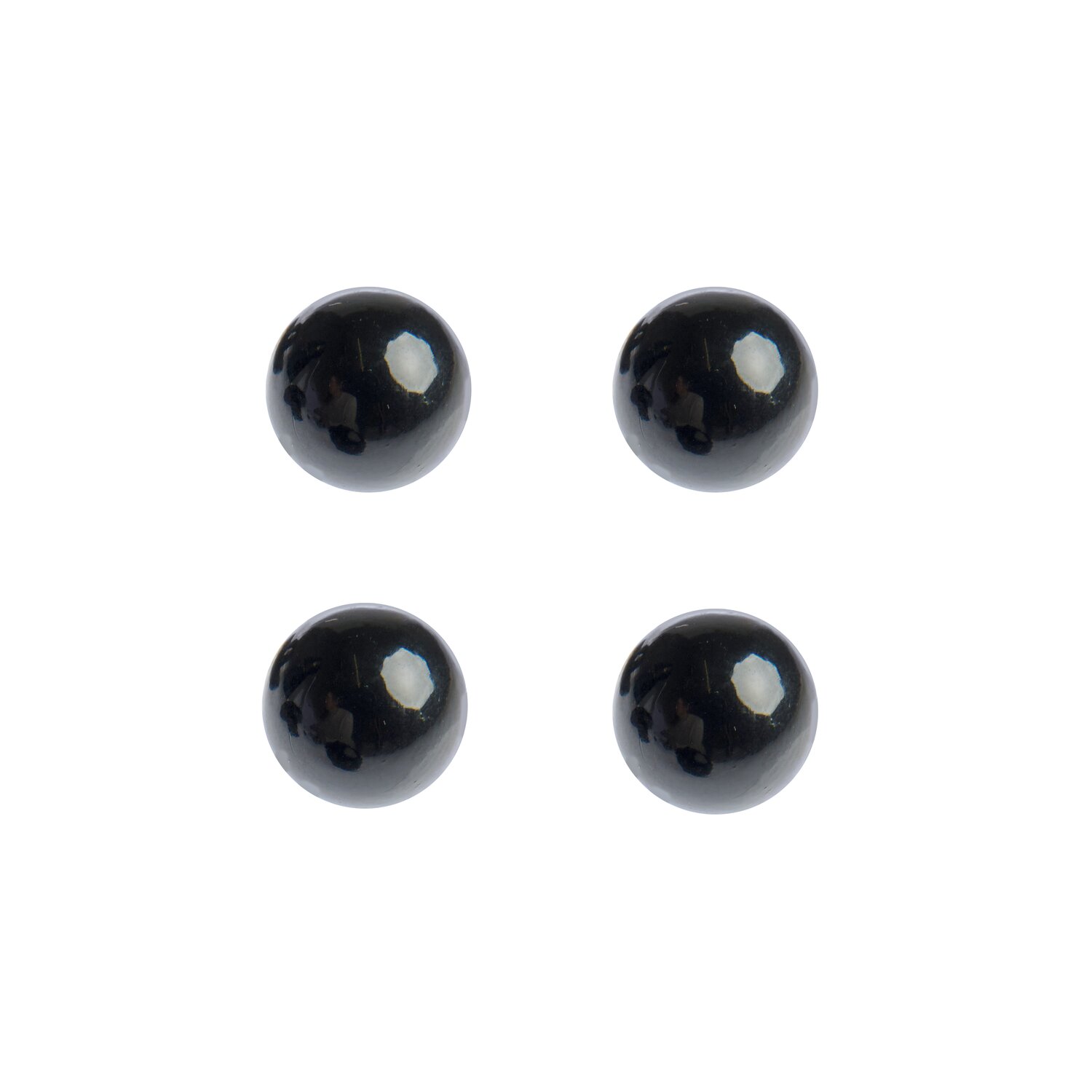 Knöpfe braun-schwarz 8,5mm 4 Stück mit Steg von Rico Design