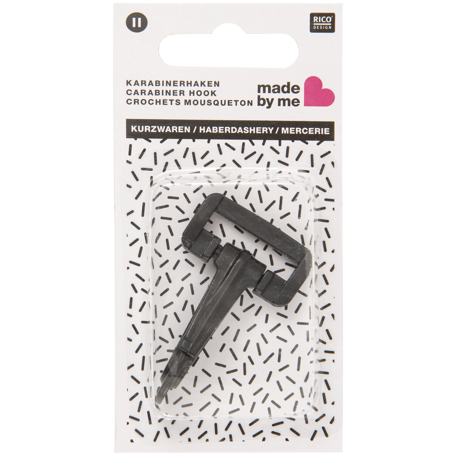 Karabinerhaken schwarz  25mm   von Rico Design