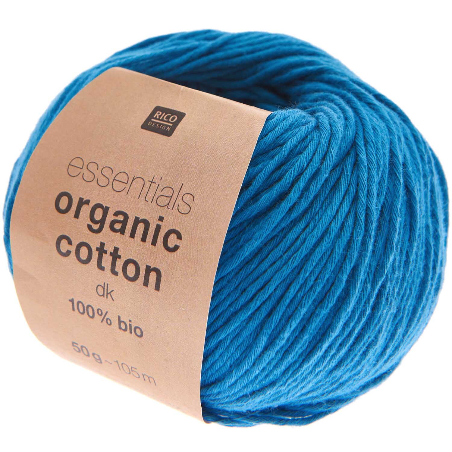 Rico Design Essentials Organic Cotton dk Himmelblau