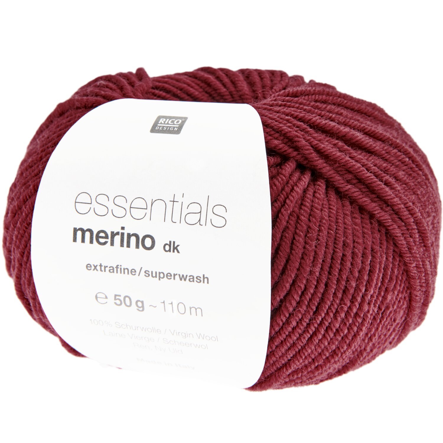 Essentials Merino dk 50g 110m Farbe Ziegelrot von Rico Design