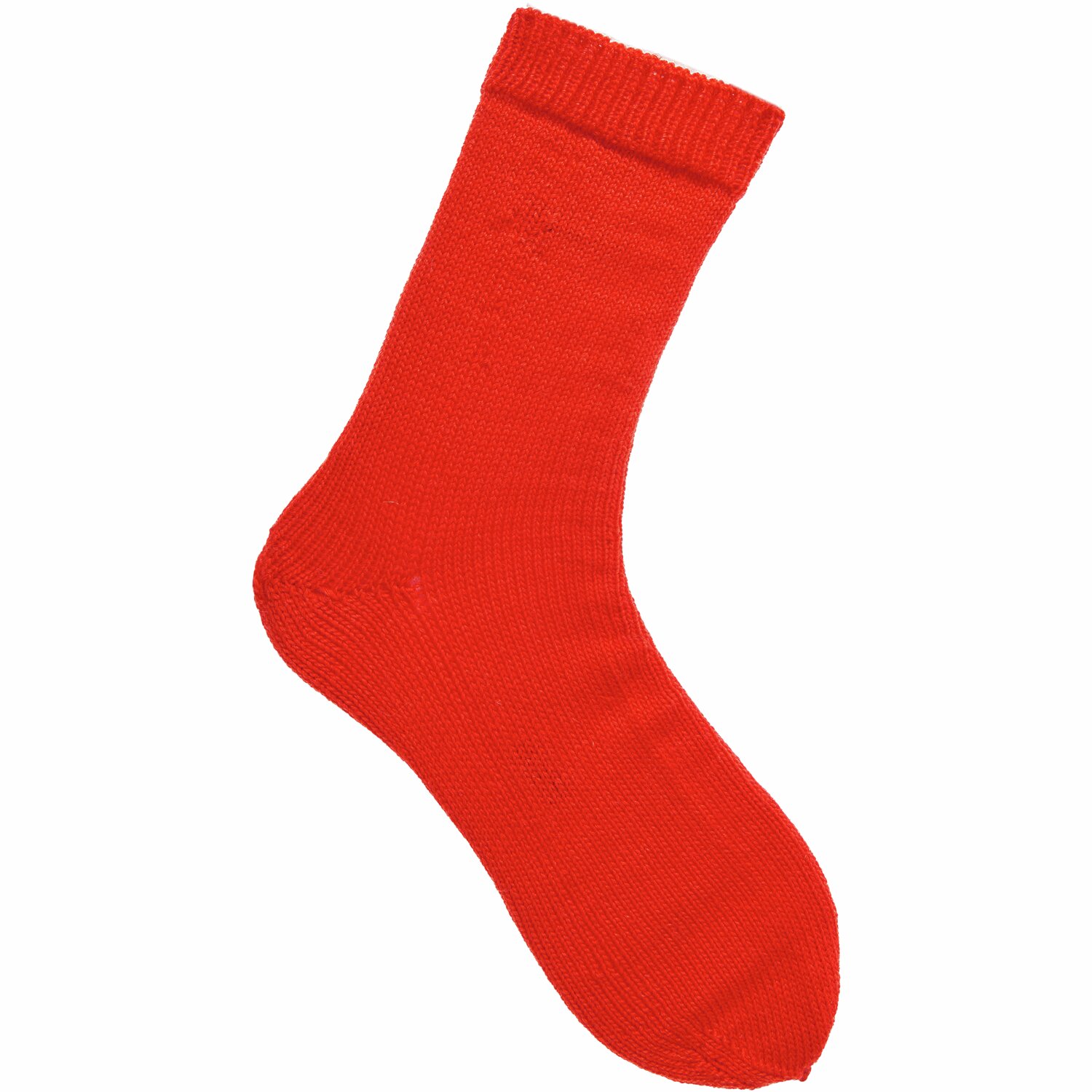 Sockenwolle Premium 4-fädig in leuchtendem Orange, 100g 380m, ideal für warme Stricksocken.