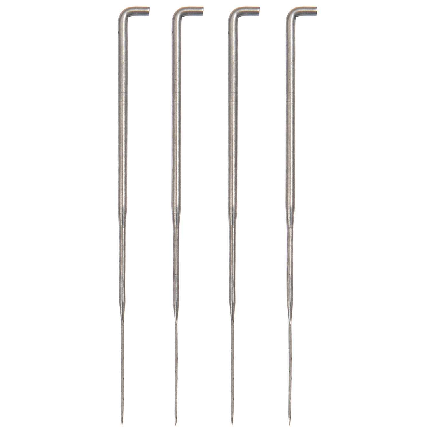 Filznadeln fein 4 Stück, Rico Design, gerade Metallnadeln mit gebogenem Griff, vier identische Werkzeuge zum präzisen Trockenfilzen von Wolle