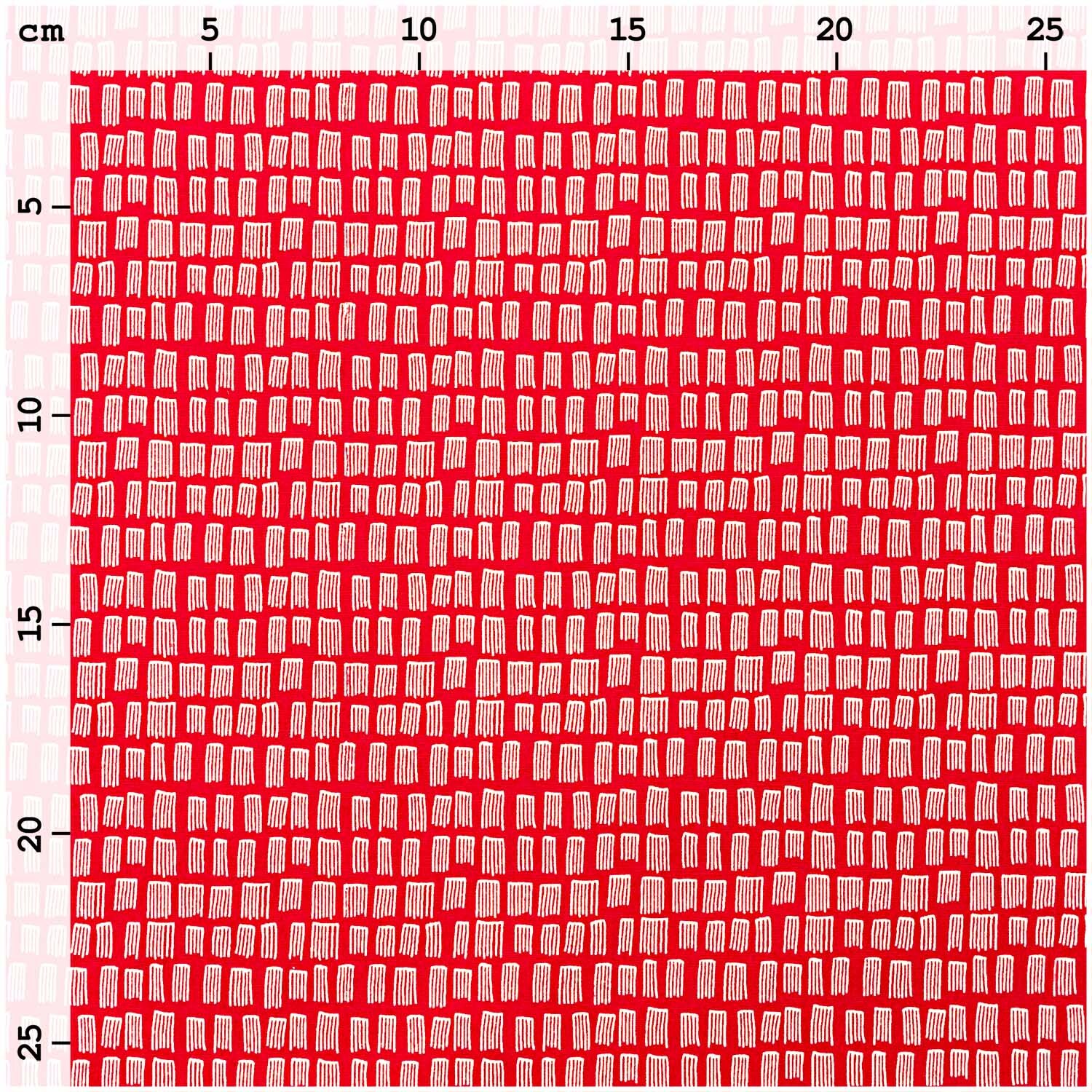 Druckstoff Jardin Japonais Striche rot 140cm Druckstoff Jardin Japonais Striche rot 140cm