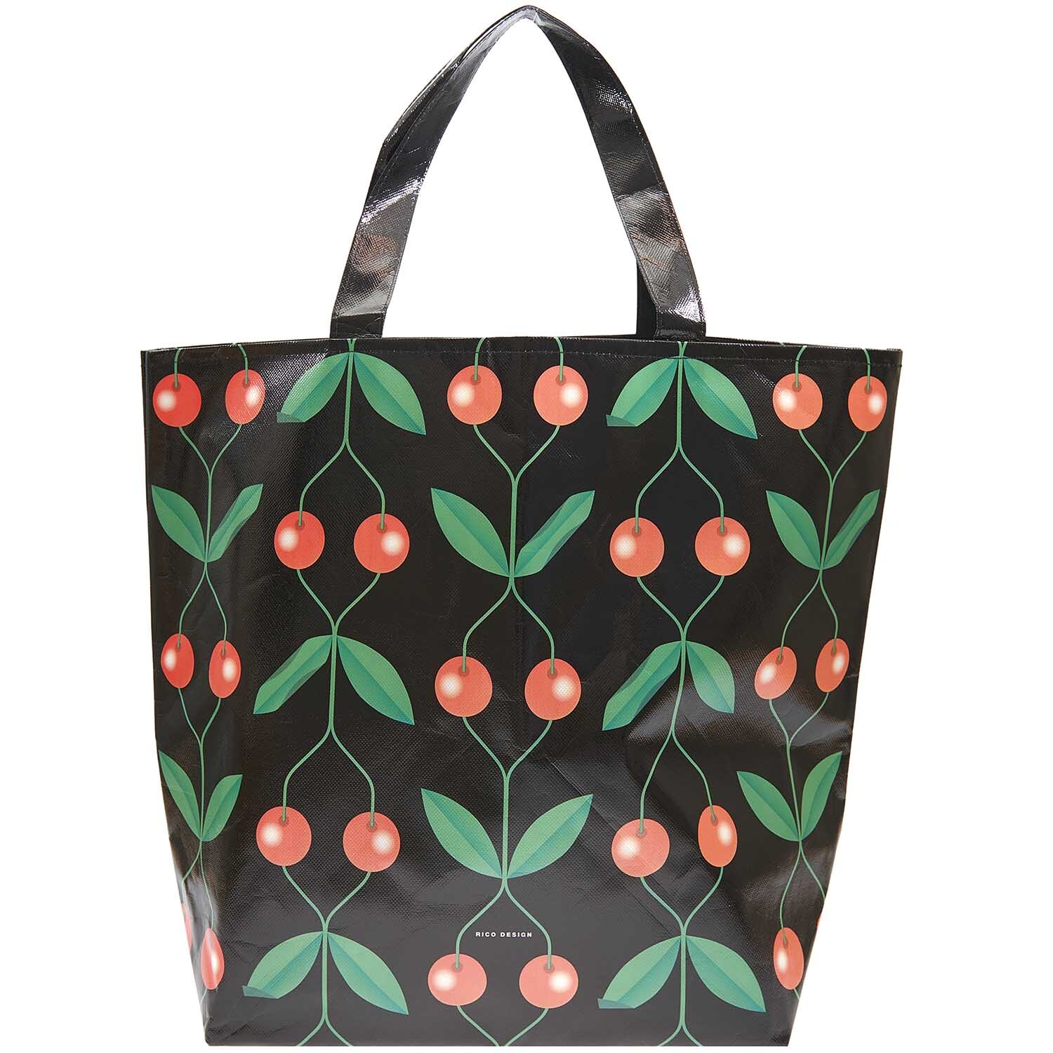 Paper Poetry Shopper Kirschen schwarz 54x43x20cm Paper Poetry Shopper Kirschen schwarz 54x43x20cm