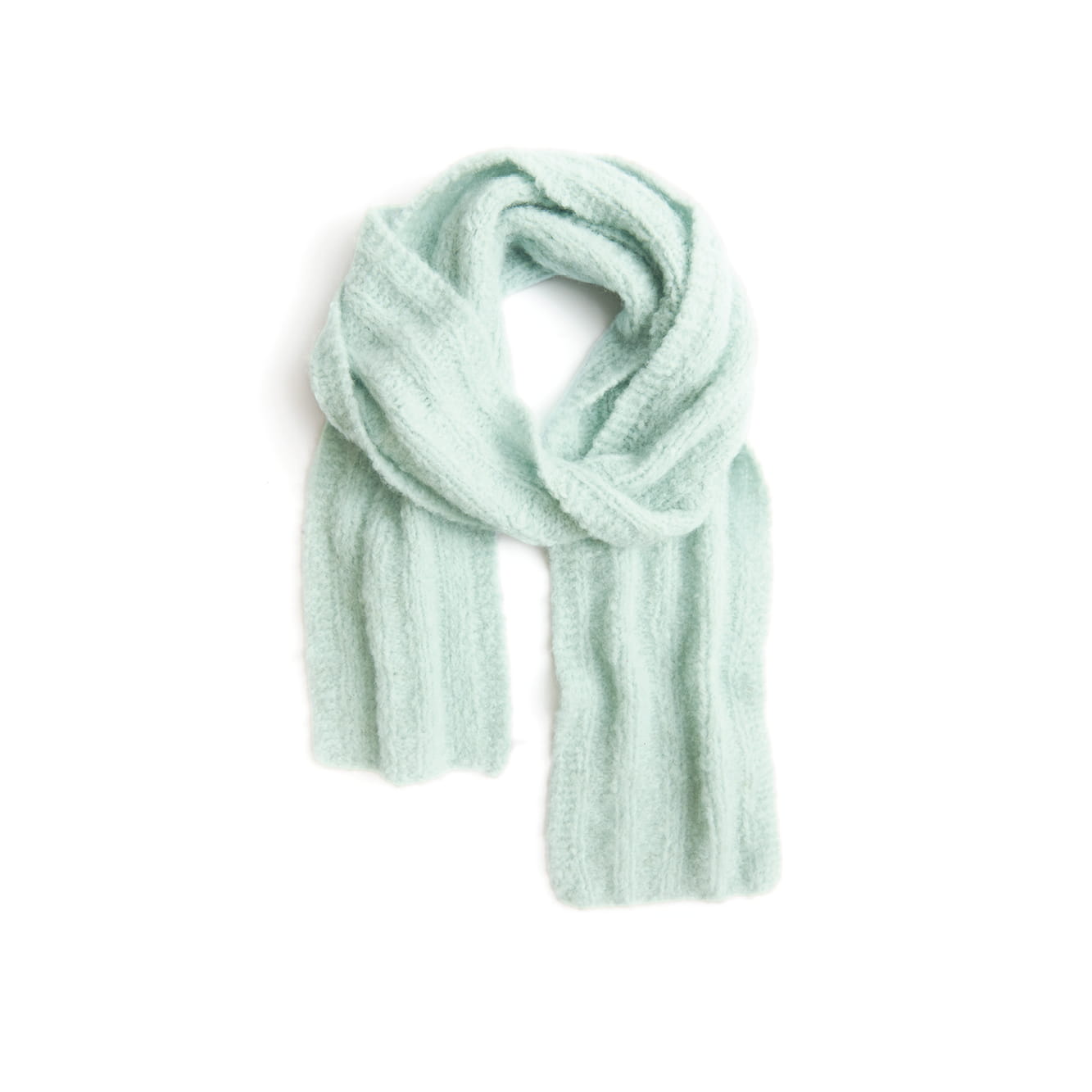 Gestrickter Schal in Pastellgrün