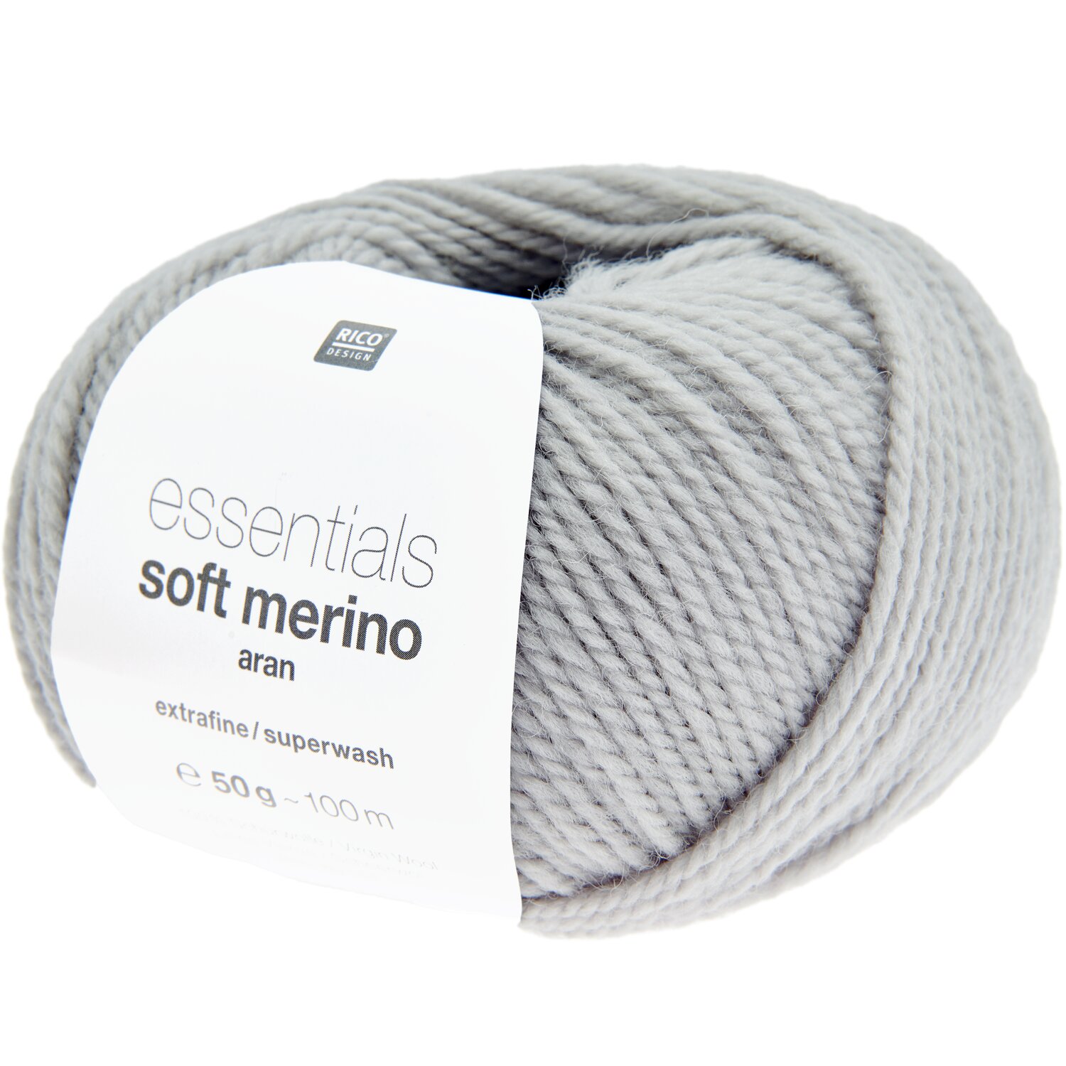 Rico Design Essentials Soft Merino aran Silbergrau