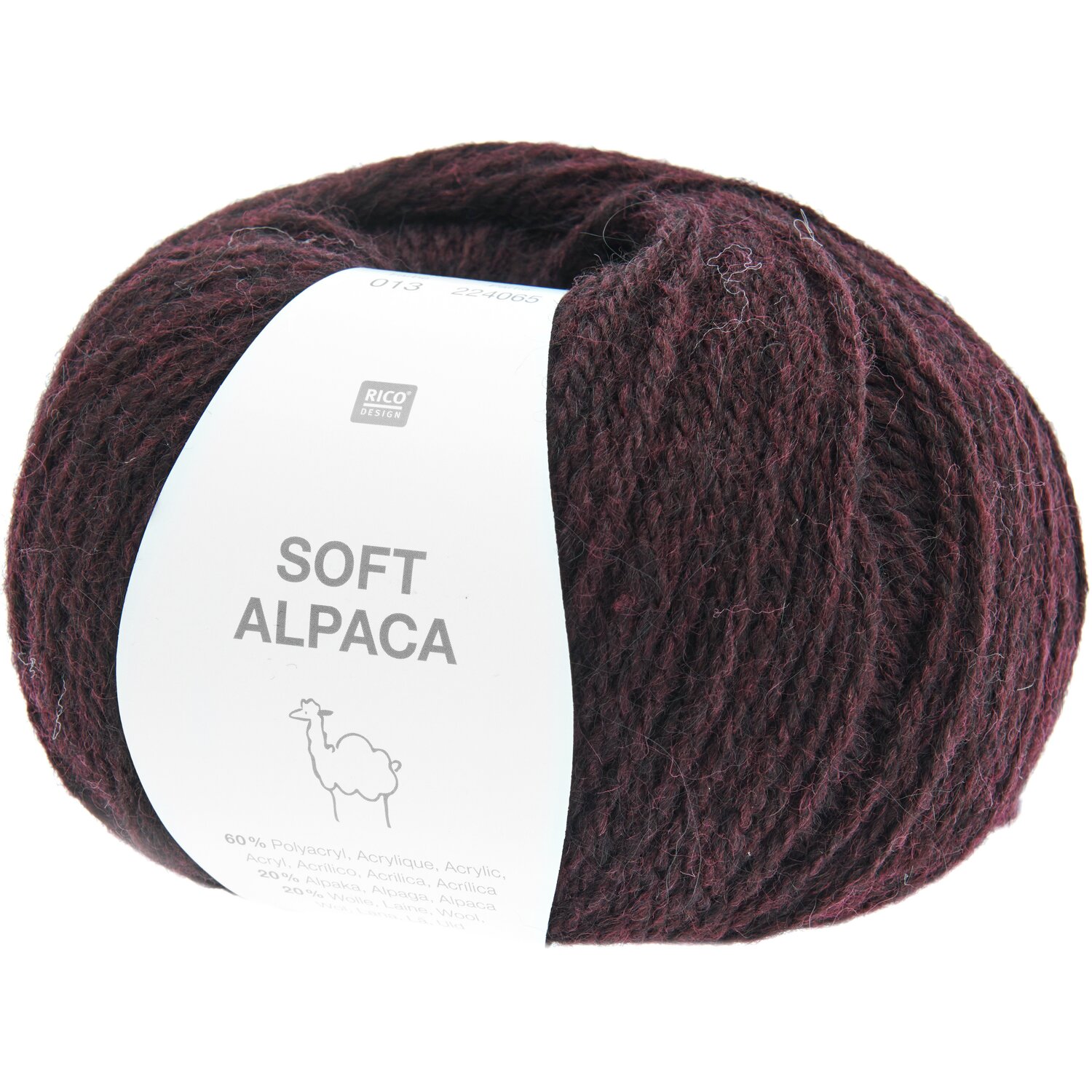 Strickset Jacke Modell 16 aus Made by Me Men No. 3 von Rico Design Soft Alpaca Wolle in Bordeaux von Rico Design, ideal für Häkel- und Strickprojekte.
