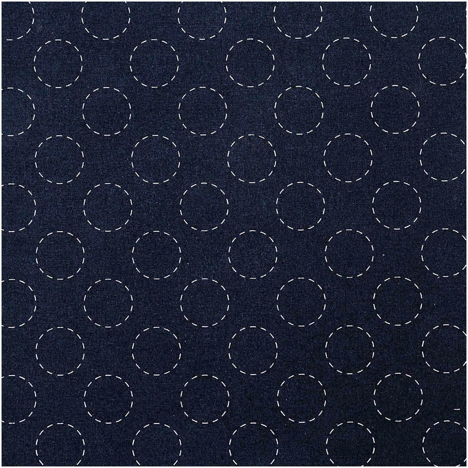 Druckstoff Jardin Japonais Kreise dunkelblau-creme 50x140cm Druckstoff Jardin Japonais Kreise dunkelblau-creme 50x140cm