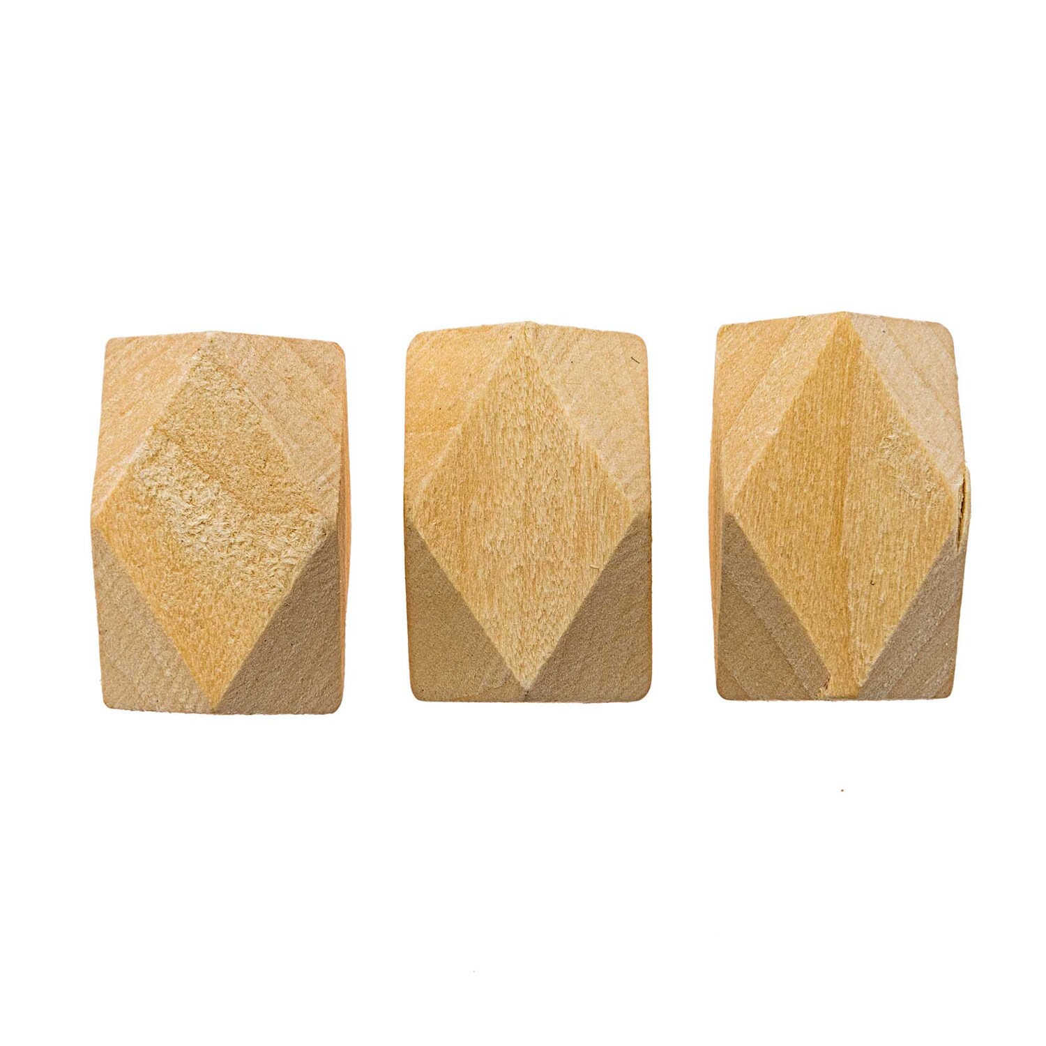 Holzperlen Diamant 3x2x2cm 3 Stück Holzperlen Diamant 3x2x2cm 3 Stück