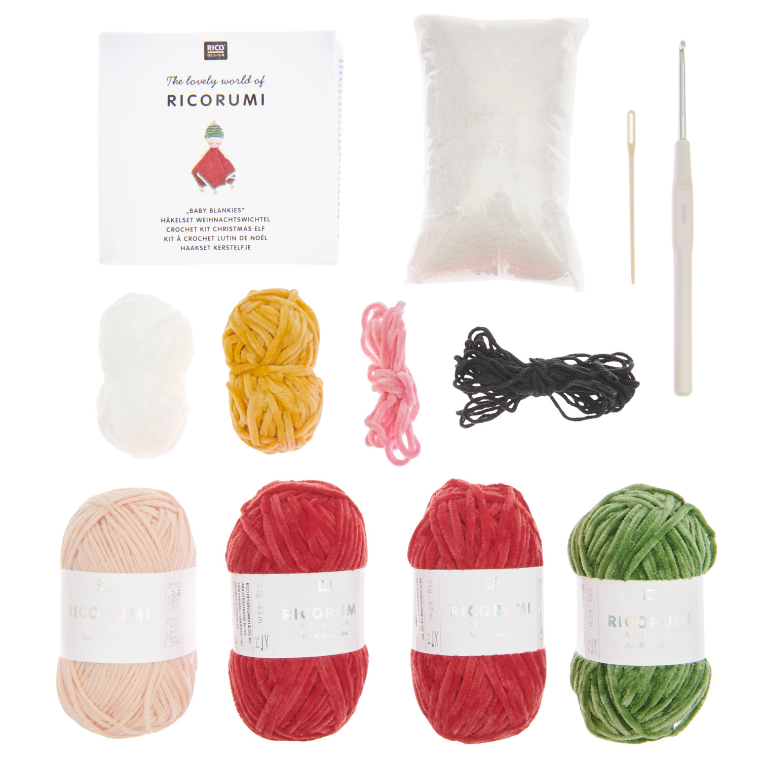 Häkelset Ricorumi Baby Blankies Weihnachtswichtel