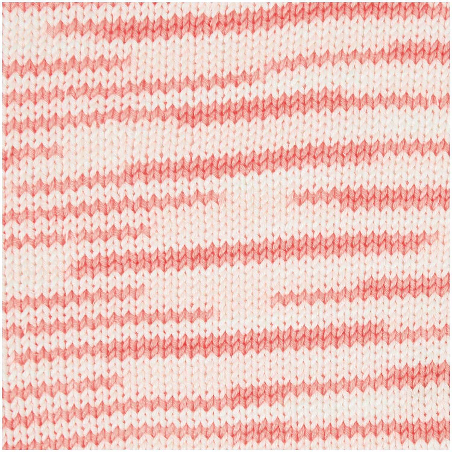 Mille Fili Print, Melone-Mix: Gestricktes Muster in Rosa und Weiß, 50g 130m, ideal für kreative Strickprojekte.