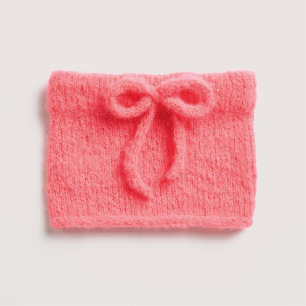 Gestrickter Kragen in Koralle: Modell 20 aus dem Heft Made by Me No. 21