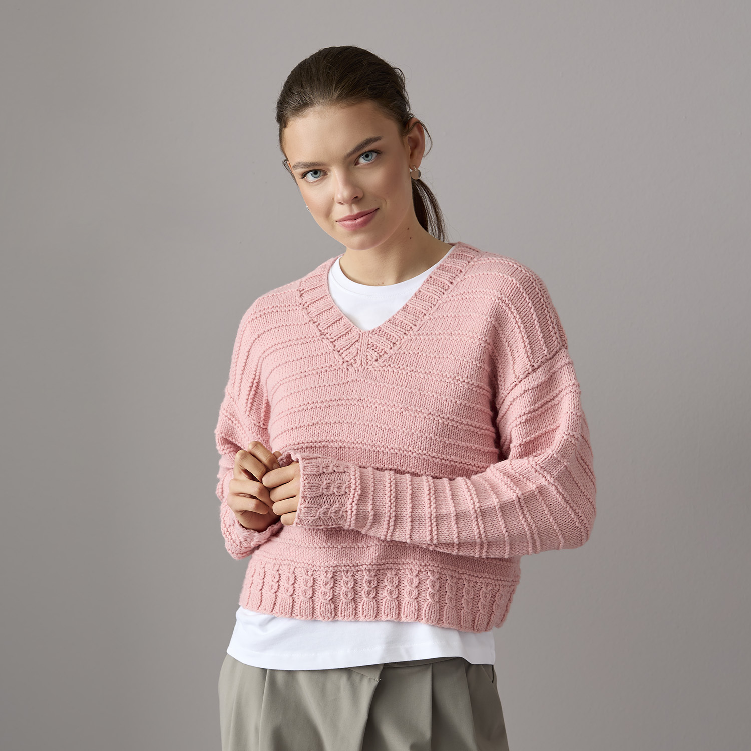 Strickanleitung Pullover aus Essentials Vegan Cashmere aran