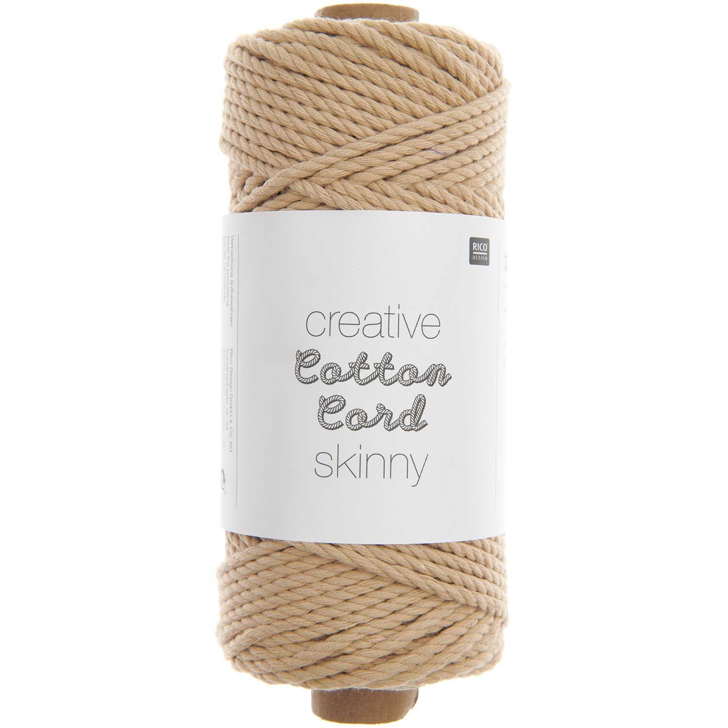 Rico Design Creative Cotton Cord skinny Makramee-Garn Camel