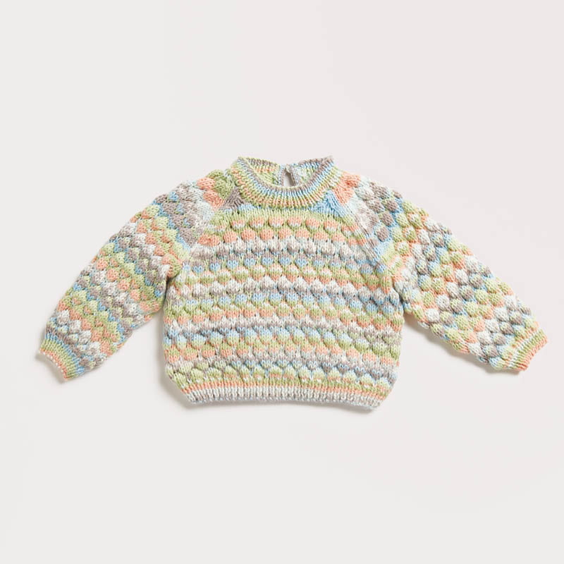 Gestrickter Babypullover: Modell 16 aus dem Heft Rico Baby 042