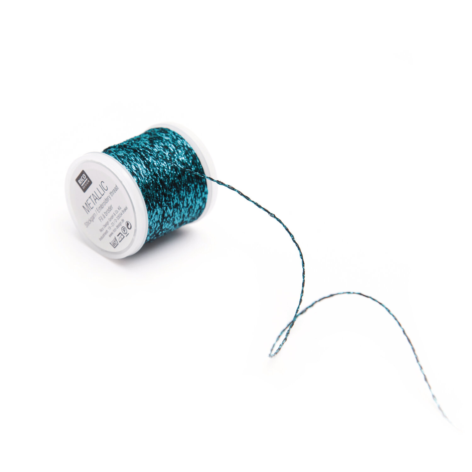 Sticktwist Metallic No. 10 40m Farbe Türkis von Rico Design