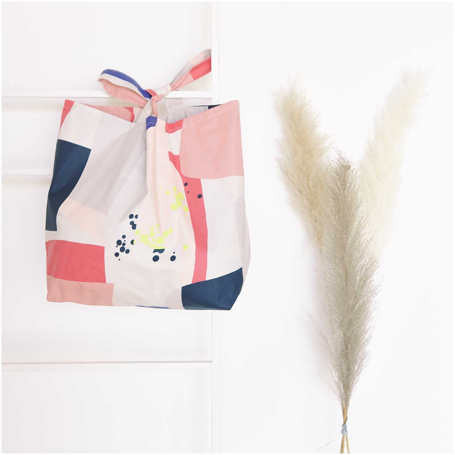 Shopper Okina Hana hellgrau 41x55x19cm Shopper Okina Hana hellgrau 41x55x19cm