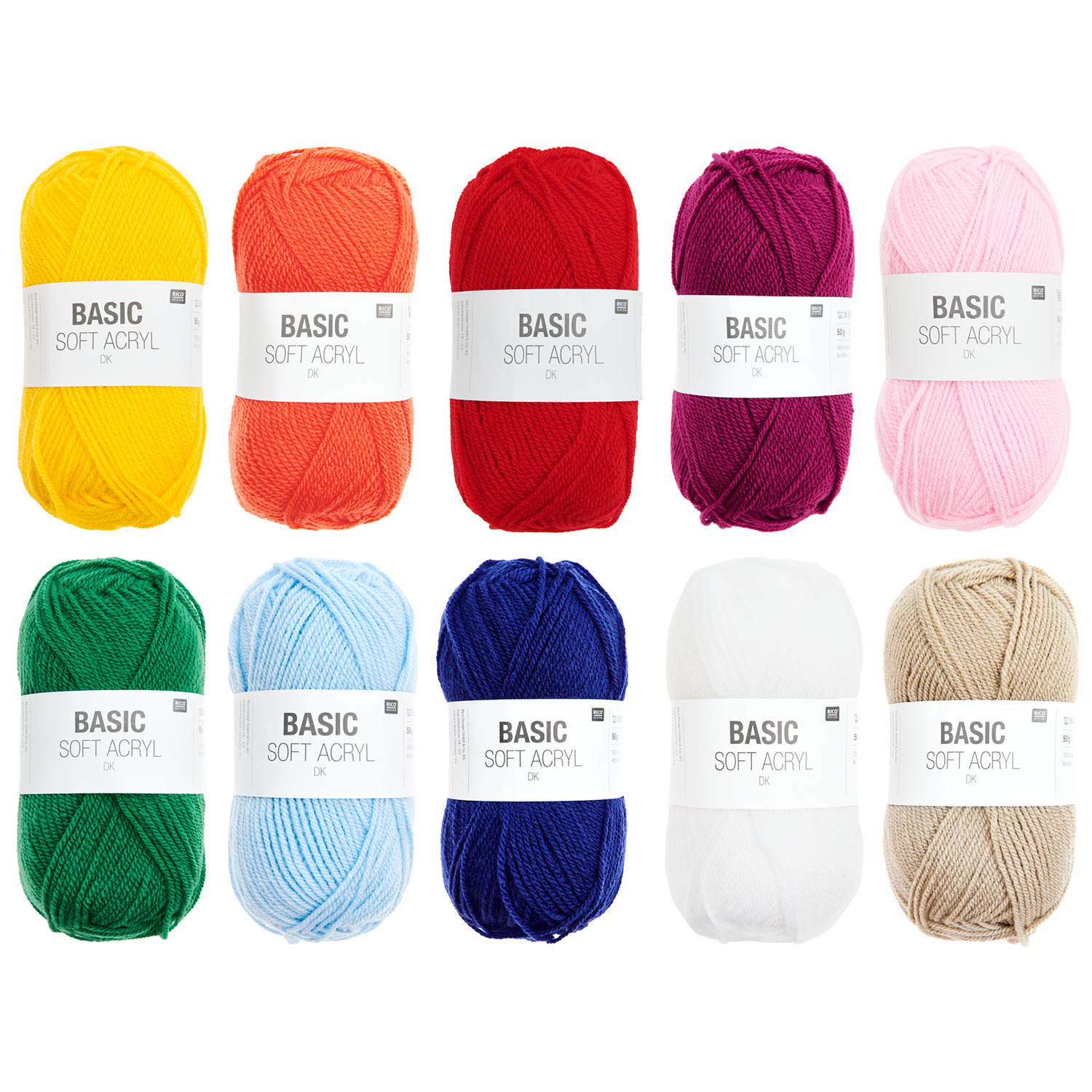 Wollpaket Basic Soft Acryl Rainbow