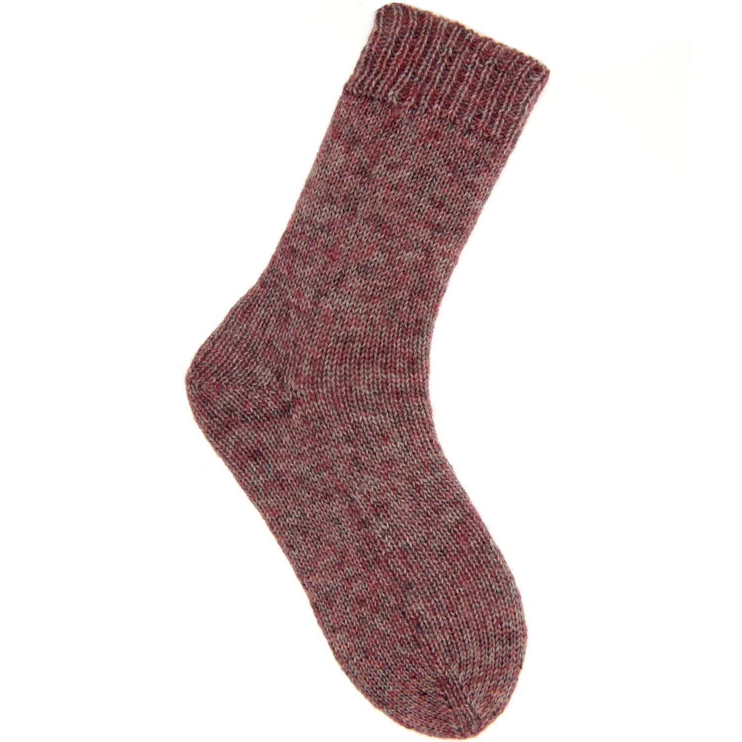 Superba Alpaca Luxury Socks, gestrickte Feinstricksocke von Rico Design, melierte Wolloptik, dezenter Schaftbund, ideal für warme Füße, 100g 310m