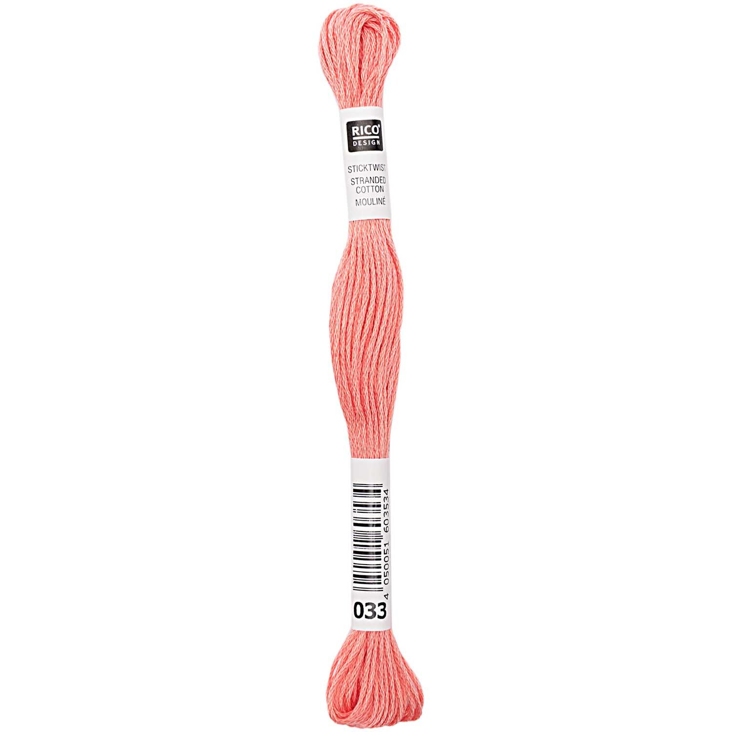 Rico Design Sticktwist 8m 033 Lachsrot