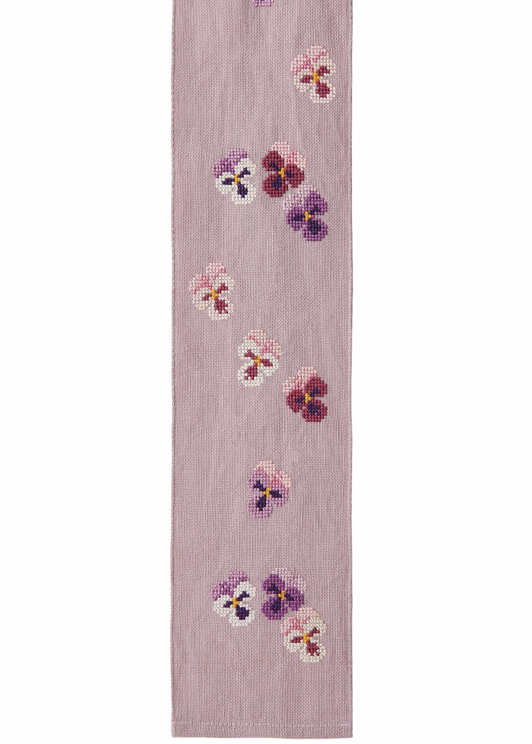 Stickpackung Schleife Stiefmütterchen 10x170cm von Rico Design