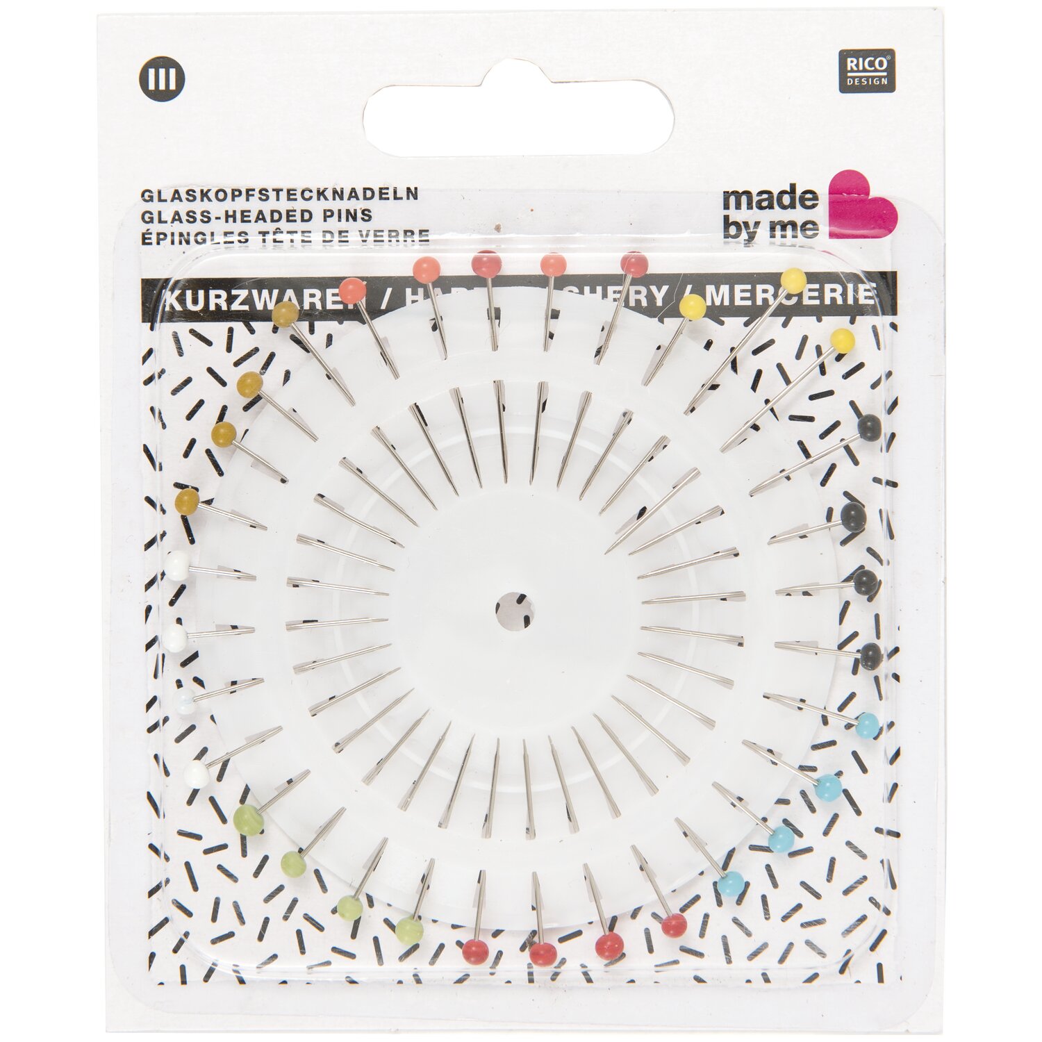 Stecknadeln mit Glaskopf 32 Stück von Rico Design