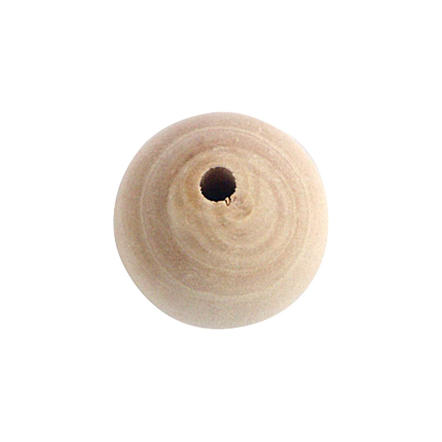 Rico Design Holzkugel gebohrt 12mm, 50 Stück