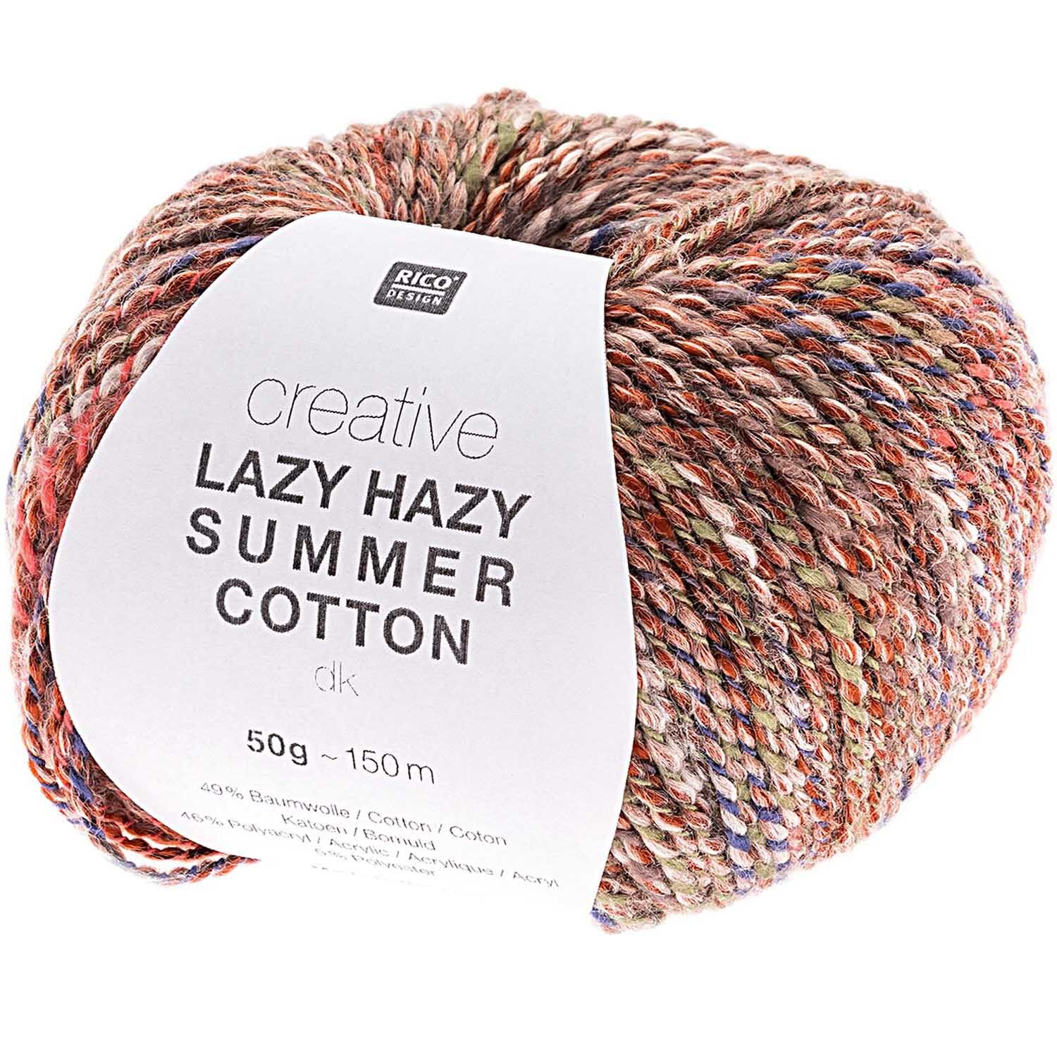 Creative Lazy Hazy Summer Cotton dk von Rico Design in Bordeaux, 50g Knäuel mit 145m Länge.