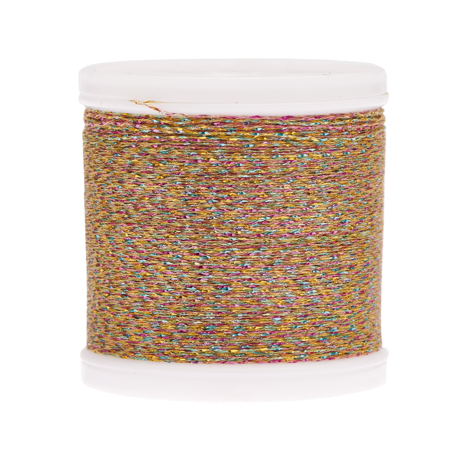 Sticktwist Metallic No. 40 Rainbow 200m Farbe Gelb von Rico Design