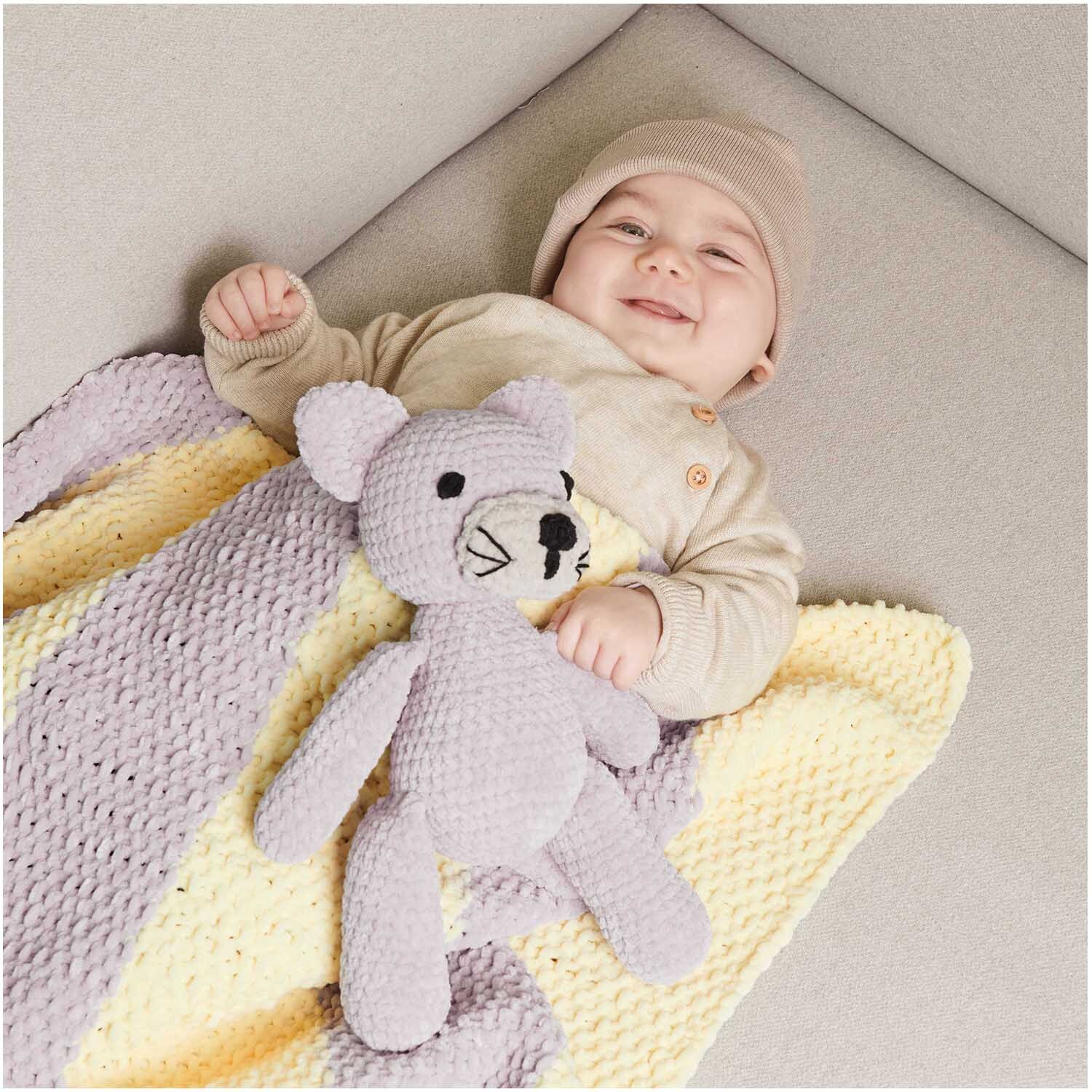 Strickset Decke Modell 01 aus Baby Chenillove