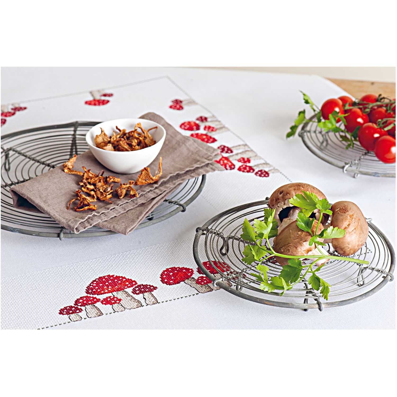 Stickpackung Decke Fliegenpilz 90x90cm von Rico Design