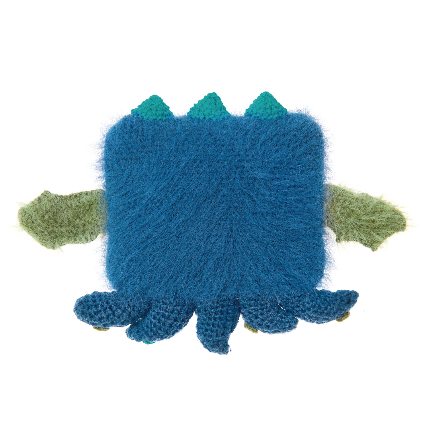 Ricorumi Marvellous Monsters Under My Bed, flauschiges eckiges Kuschelmonster mit sechs gehäkelten Tentakeln und kleinen Hörnern, kreatives Amigurumi-Projekt