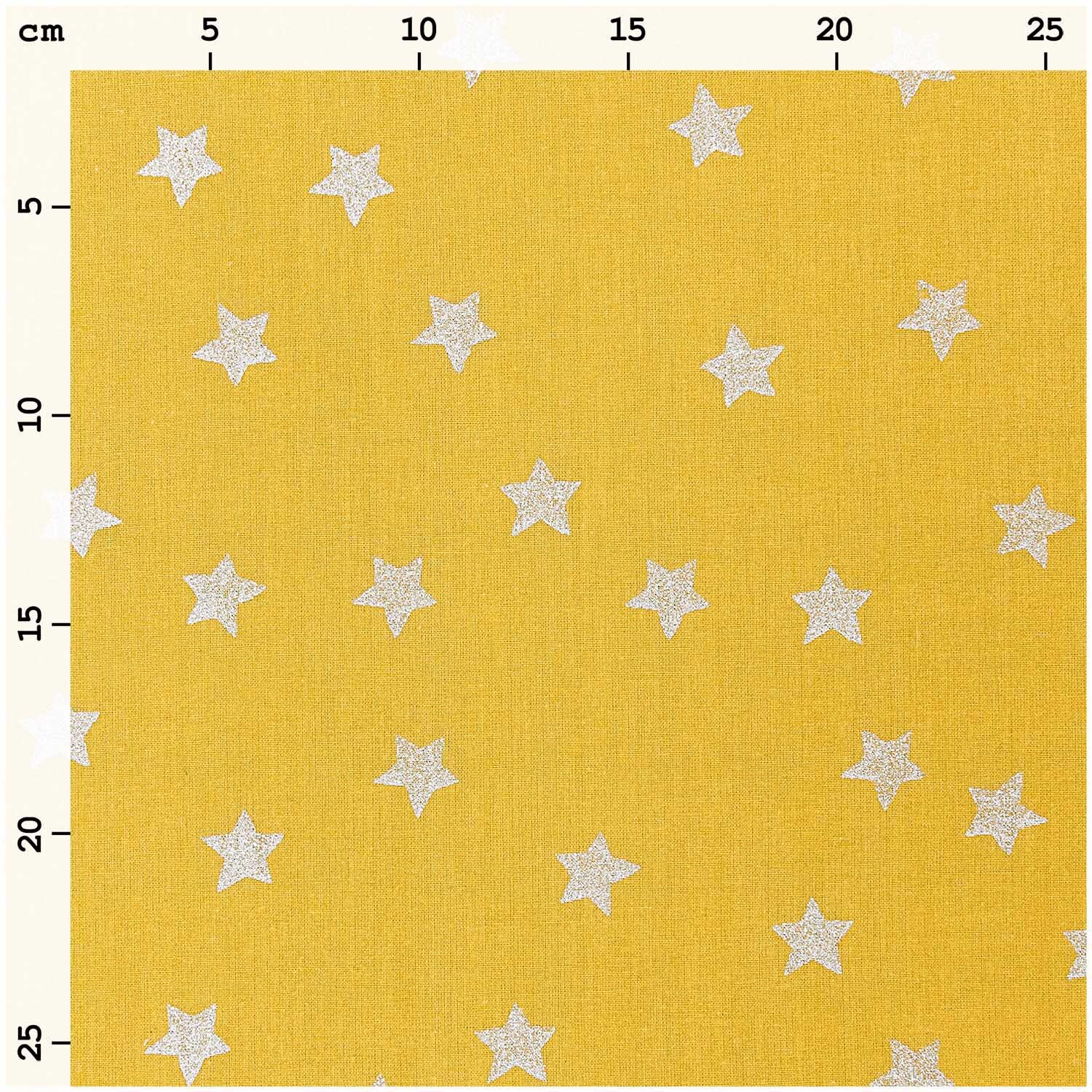 Druckstoff Nostalgic Christmas Sterne senf-metallic 50x140cm Druckstoff Nostalgic Christmas Sterne senf-metallic 50x140cm