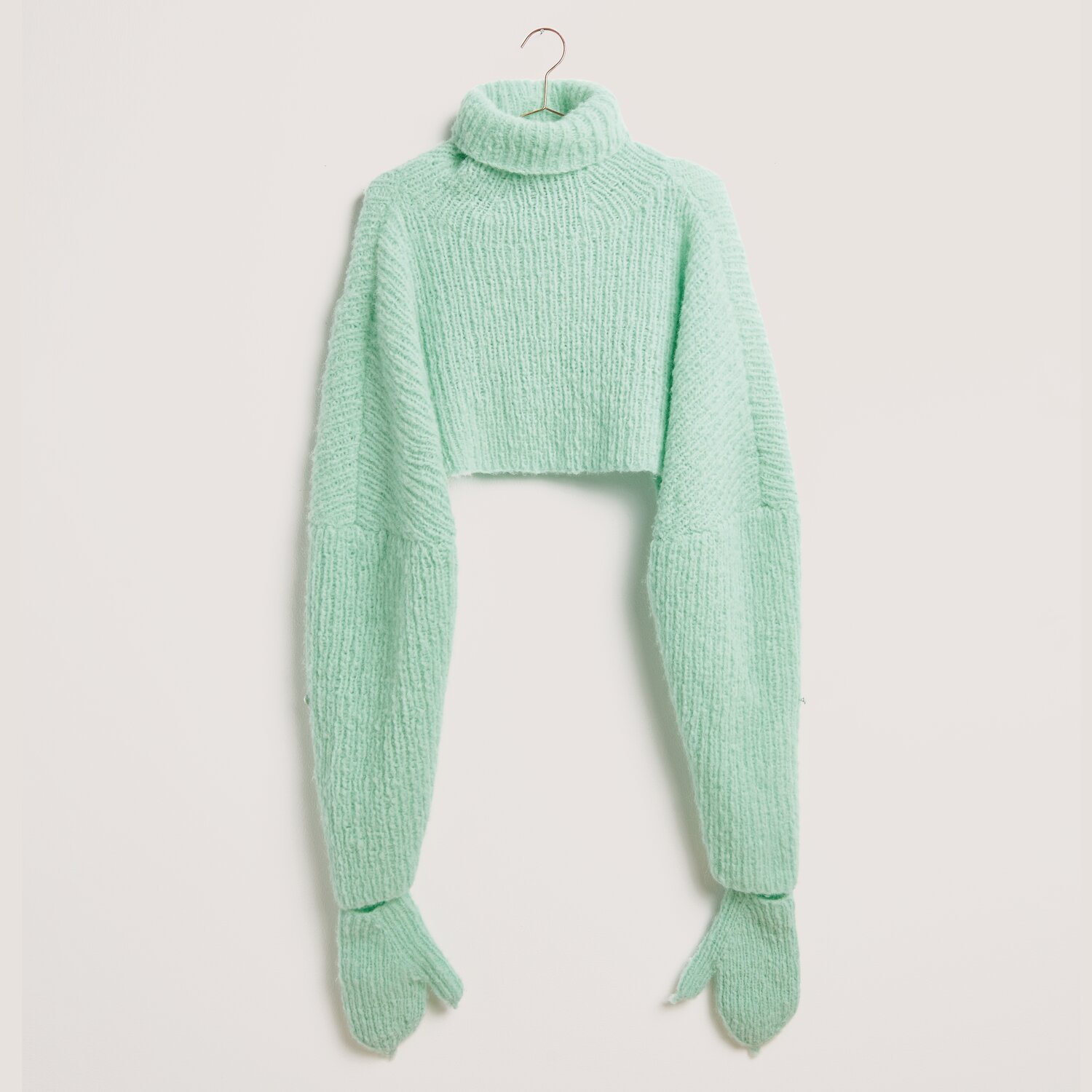 Made by Me No. 21 Herbst-Winter Sprachauswahl deutsch von Rico Design Strick-/Häkelset Pullover Modell 15 aus Made by Me No. 21 in Mint, gestrickt aus Luxury Pure Baby Alpaca. Ideal für Herbst-Winter.