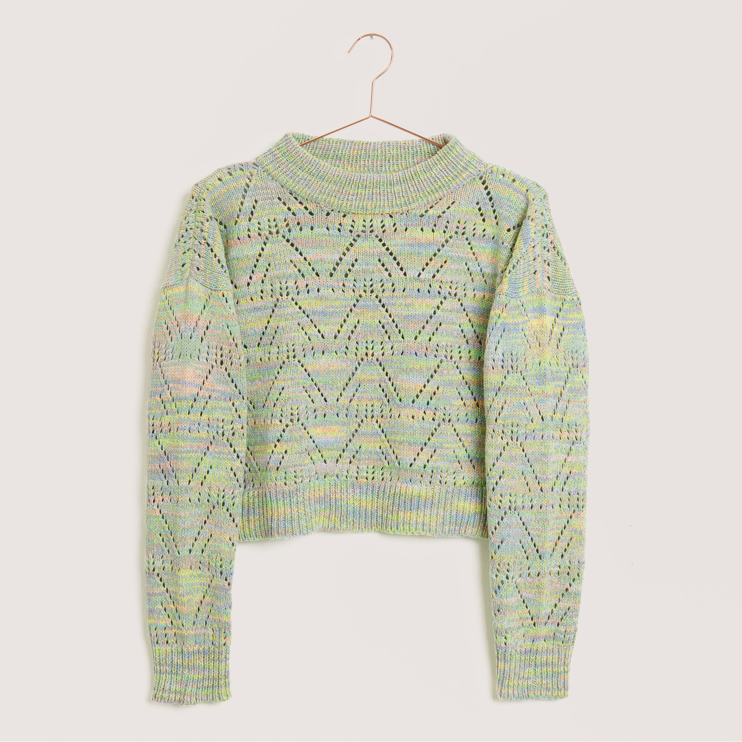 Creative Summer Sprinkles 100g 320m Farbe Icecreams von Rico Design Creative Summer Sprinkles Pullover in Pastelltönen mit geometrischem Muster, gestrickt aus Rico Design Garn. Ideal für sommerliche Outfits.