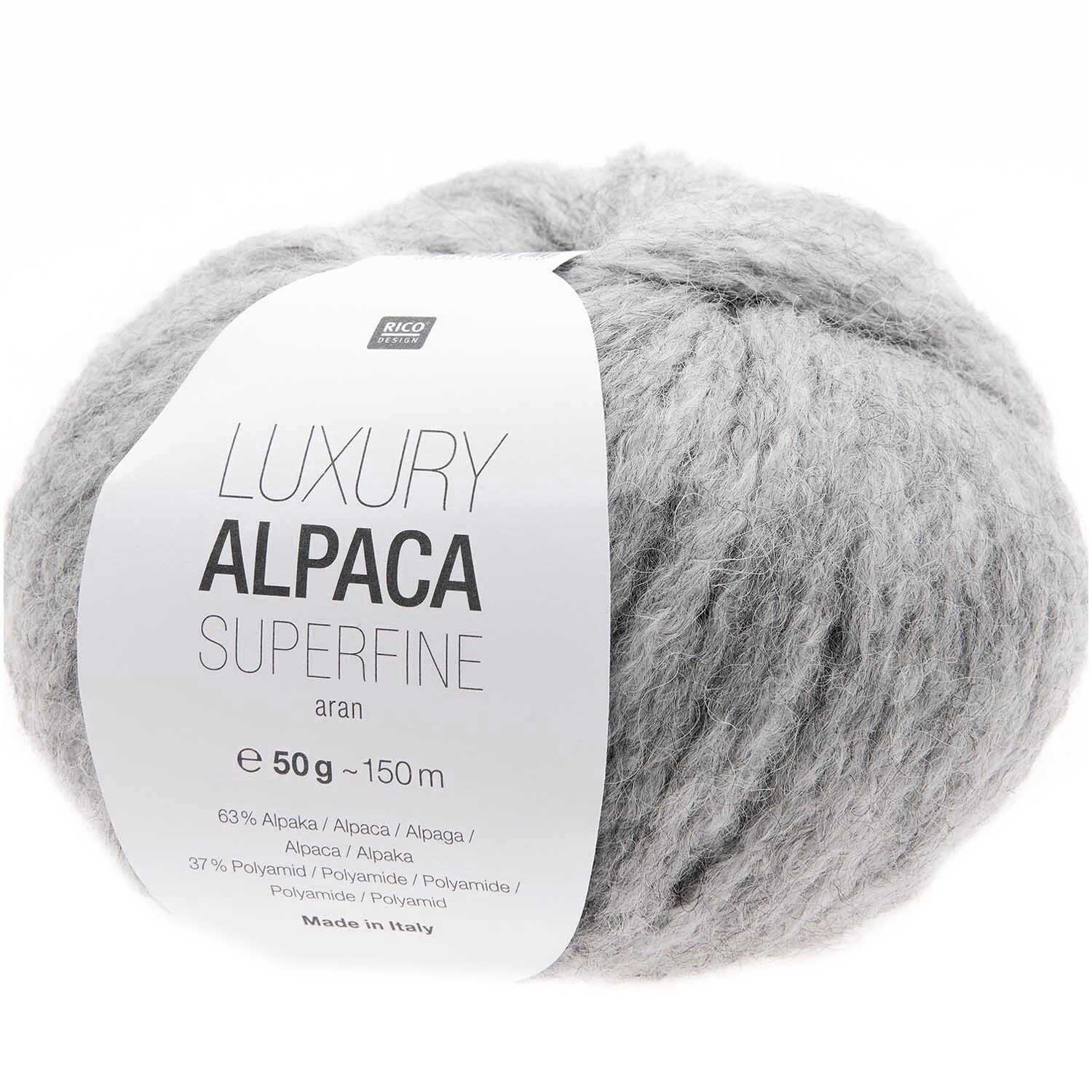 Rico Design Rico Luxury Alpaca Superfine aran Hellgrau