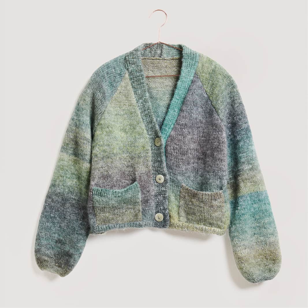 Gestrickte Jacke: Modell 16 aus dem Heft Lovewool No. 21